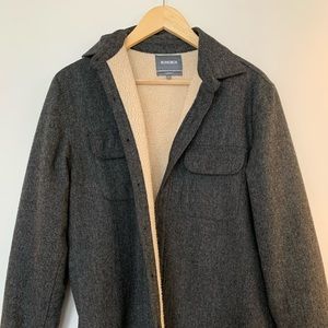 Bonobos lined wool button-down “shacket”